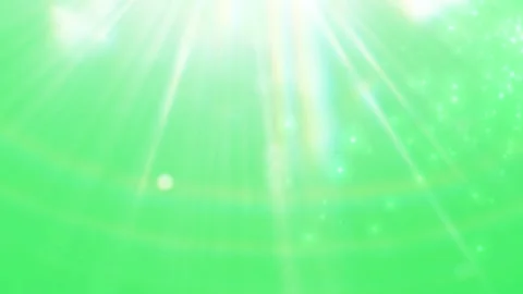 Green abstract background with glowing particles and cinematic light rays motion Vídeo Stock 338179596