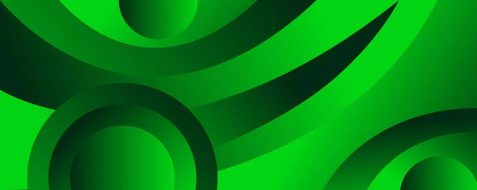 Green abstract background gradient wave shape circle concept design Stockillustratie