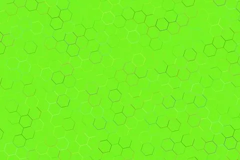 Green abstract background with hexagon pattern and lines Stock Illustration