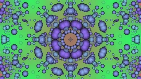 Green Abstract Background. Kaleidoscope Stock Footage 77089809