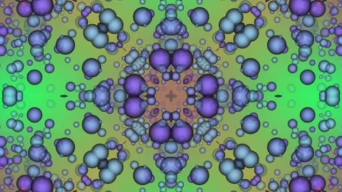 Green Abstract Background. Kaleidoscope Stock Footage 77098286