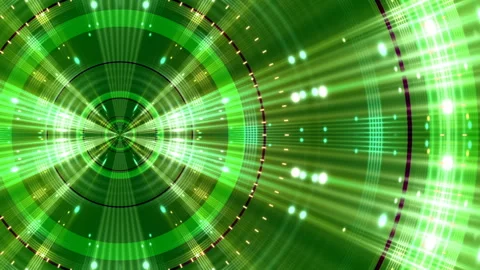 Green abstract background, motion circles and particles, loop Stock Footage 126538048