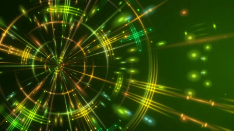 Green abstract background, motion light and particles, loop Stock Footage 107341235