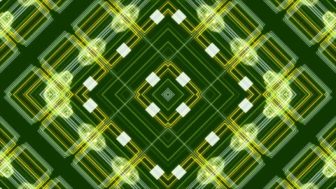 Green abstract background, motion lines and flashing  squares, loop Stock Footage 138528414