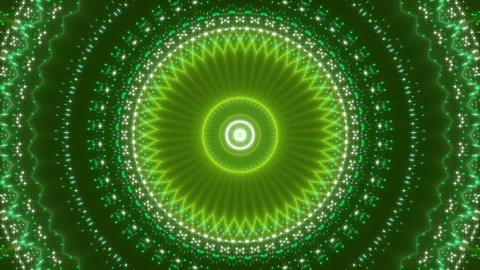 Green abstract background, motion particles and flashing light, loop Stock Footage 98974538