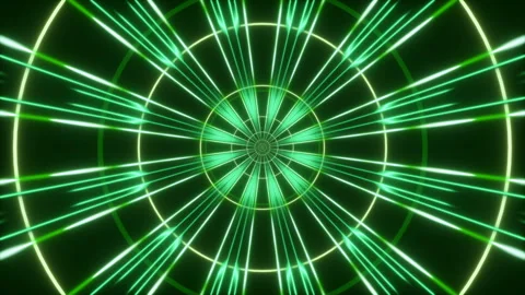 Green abstract background, motion particles and flashing light, loop Stock Footage 124864648