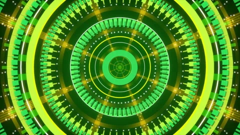 Green abstract background, motion shapes and particles and flashing light, loop Stock Footage 119431314