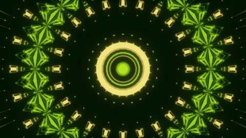 Green abstract background, motion shapes and light, loop Stock Footage 126561968