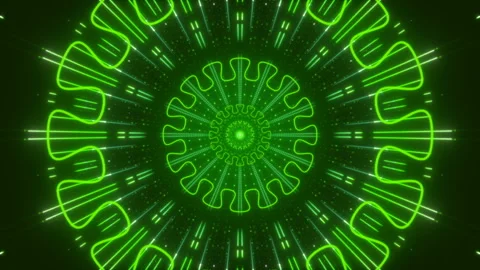 Green abstract background, motion shapes and light, loop Stock Footage 131672836
