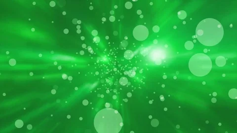 Green abstract background, moving particles and light, loop Video stock 84700160