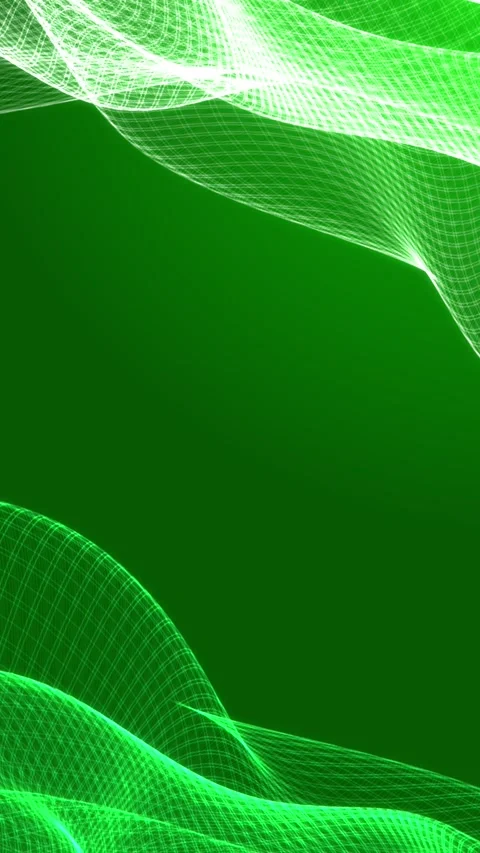 A green abstract background with a moving transparent grid on top and bottom. Stock Footage 310319783