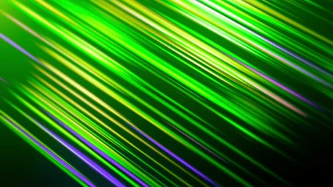 Green Abstract Background with Neon Moving Lines or Flying Streaks of Light Stock Footage 219690244