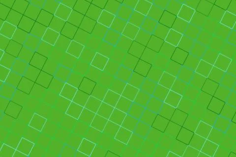 Green abstract background with overlapping squares and lines Stock Illustration