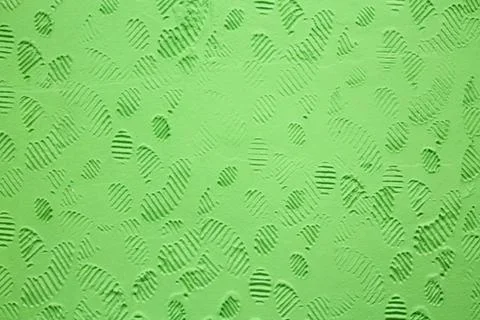 Green abstract background with prints on the wall Stock Photos