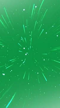Green abstract background with radial light streaks and glowing particles f.. イラスト素材