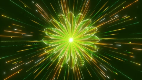 Green abstract background, rotate shape and motion light, loop Stock Footage 131682665