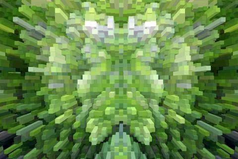 Green abstract background with sharp thorns Stock Illustration