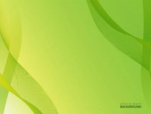 Green abstract background with shiny wave and lines. Abstract green gradient Stock Illustration
