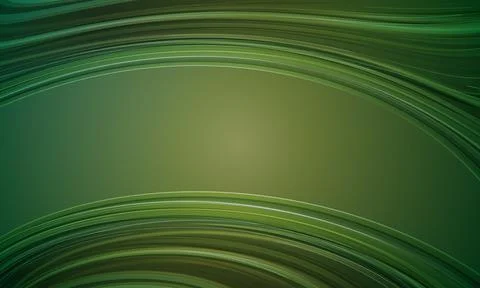 Green abstract background with smooth curved lines and gradient shades. Stock Illustration