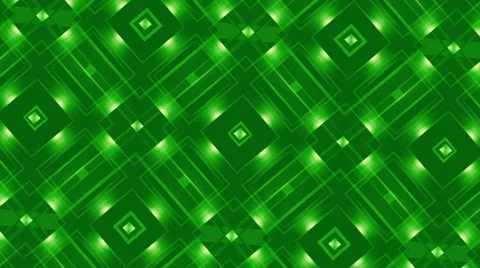 Green abstract background, squares and light, loop Stock Footage 64597444