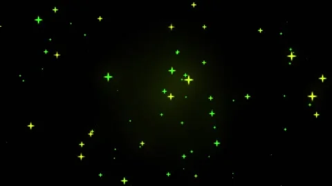 Green abstract background with stars Video stock 317607783