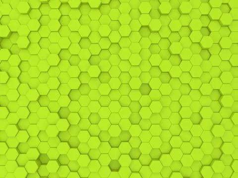 Green abstract background wall of hexagons. Stock-Illustration