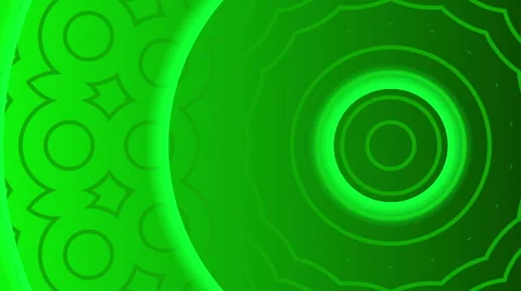 Green abstract background, wave circles, loop Stock Footage 54632108