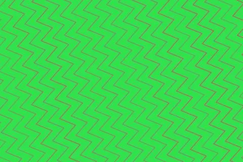 Green abstract background with zigzag pattern and dots Illustrazione stock