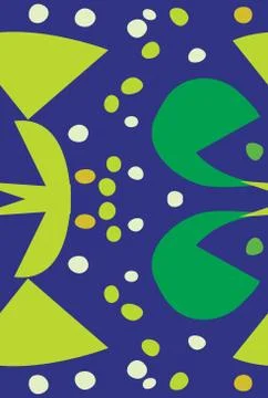 Green Abstract Bird Beak Pattern Ilustración de archivo
