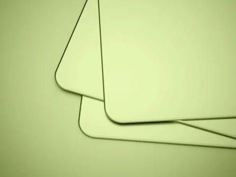 Green abstract card concept rendered Stock Illustration
