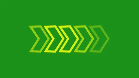Green abstract chevron arrows moving right across screen with flickering an.. Stock Footage 340001090