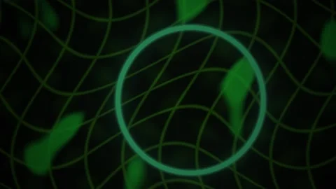Green Abstract Circle Background with Moving Grid and Organic Shapes for Te.. Stock Footage 343708134