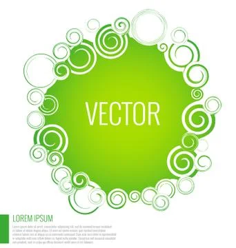 Green abstract circle  vector background Stock Illustration