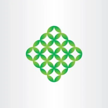 Green abstract circles background Illustrazione stock