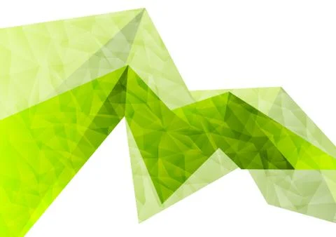 Green abstract concept tech polygon background Stock Illustration