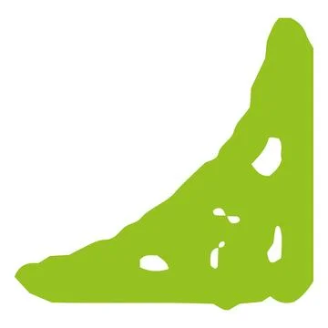 Green abstract corner drawn with marker or chalk with uneven edges. Stock Illustration