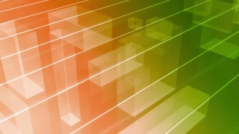 Green Abstract Crystal Cubes Stock Footage 78594308