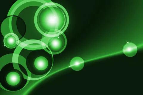 Green abstract on dark background Illustration