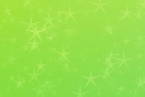 Green abstract defocused background, star shape bokeh pattern. 스톡 일러스트