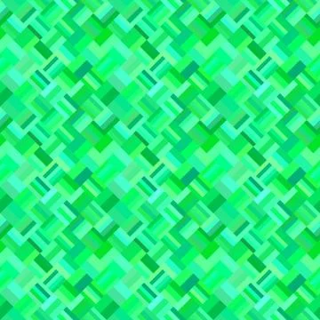 Green abstract diagonal rectangle mosaic tile pattern background Stock Illustration