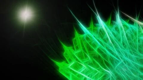 Green abstract disease under microscope Stock Illustration