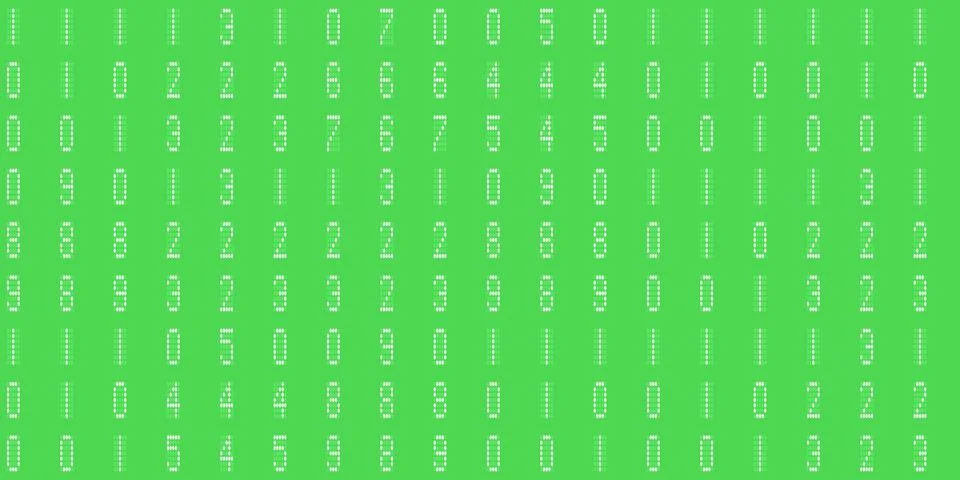 Green abstract display digit pattern. Electronic Numbers Background. Cybers.. 스톡 일러스트