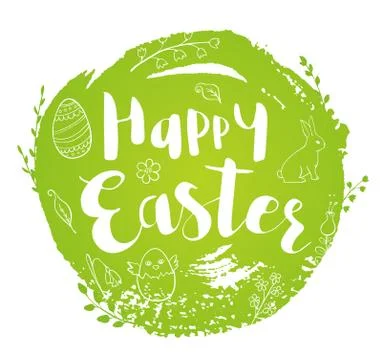 Green abstract Easter background Stock Illustration
