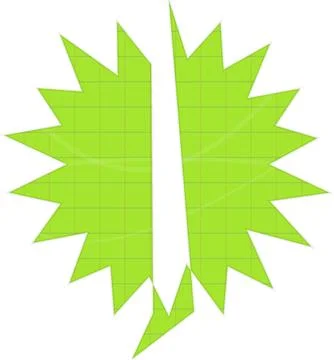 Green abstract explosion or starburst vector icon Illustrazione stock