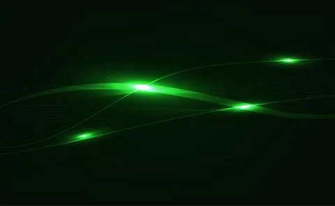 Green abstract flash on background Stock Illustration