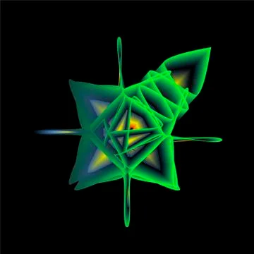 Green abstract flower Stock Illustration