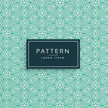 Green abstract flower style pattern design Stock Illustration