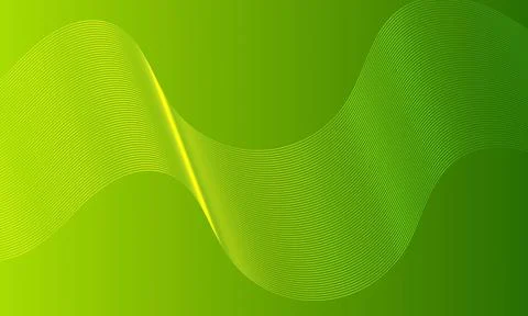 Green Abstract Flowing Wave Gradient Background Illustrazione stock