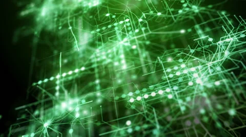 Green abstract futuristic technology background Stock Footage 60900792