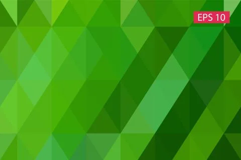Green abstract geometric background, vector from polygons, triangle background Stock Illustration